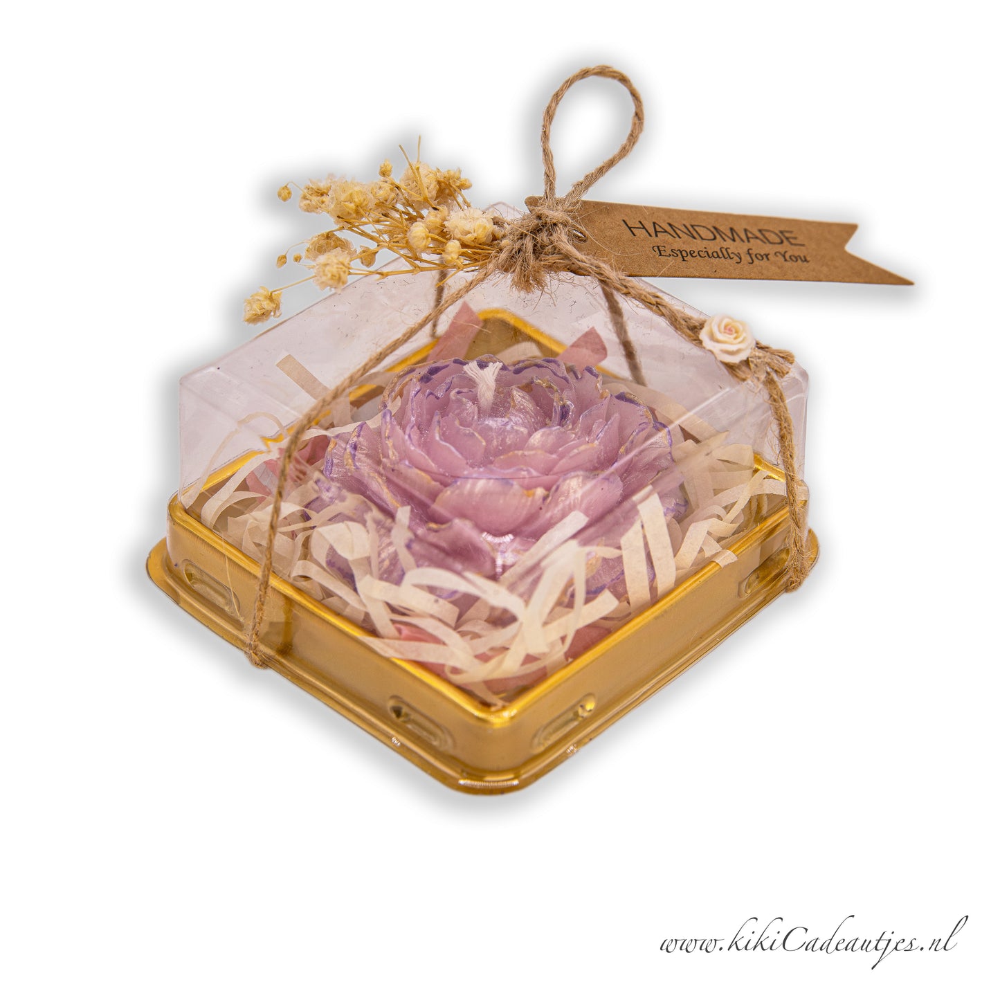 Luxury Pink Flower Candle Handmade Gift Candle