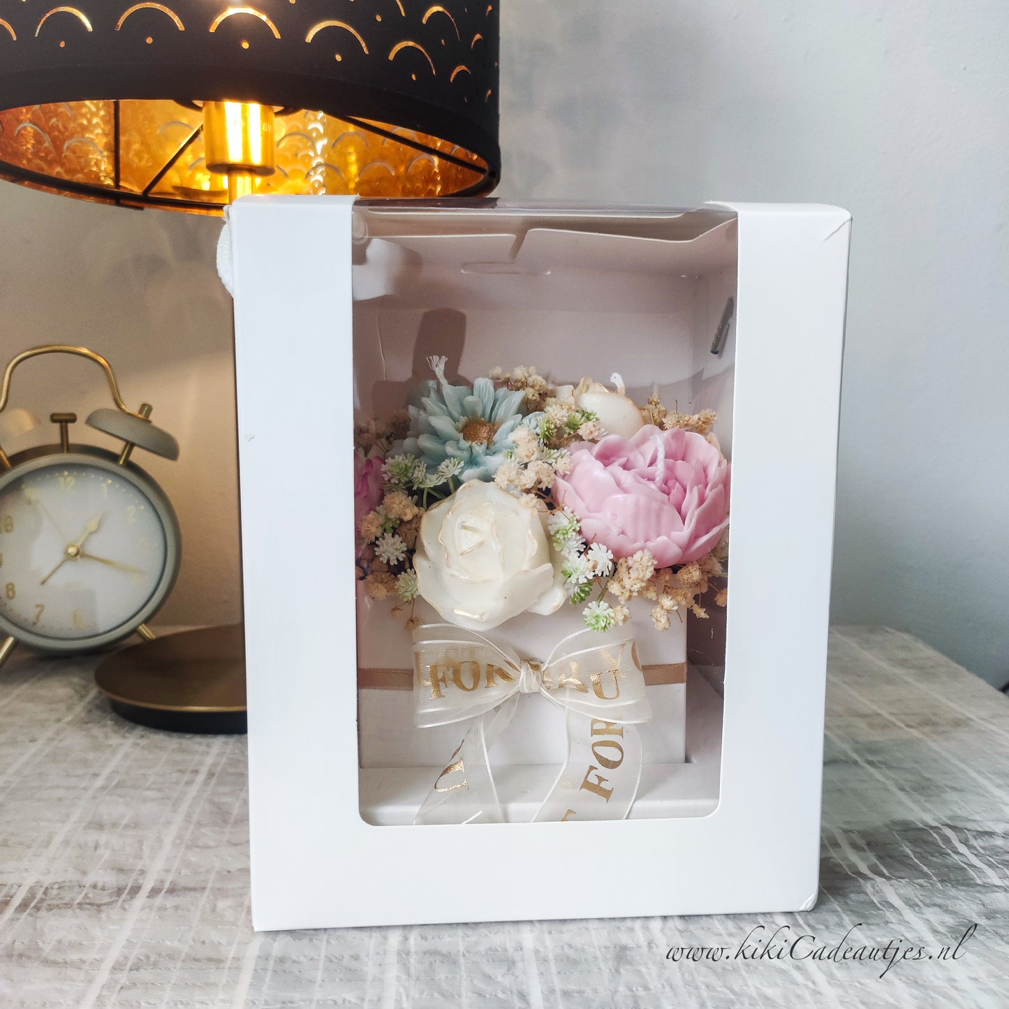 Luxury Scented Flower Candle Bouquet in Gift Box – Handmade