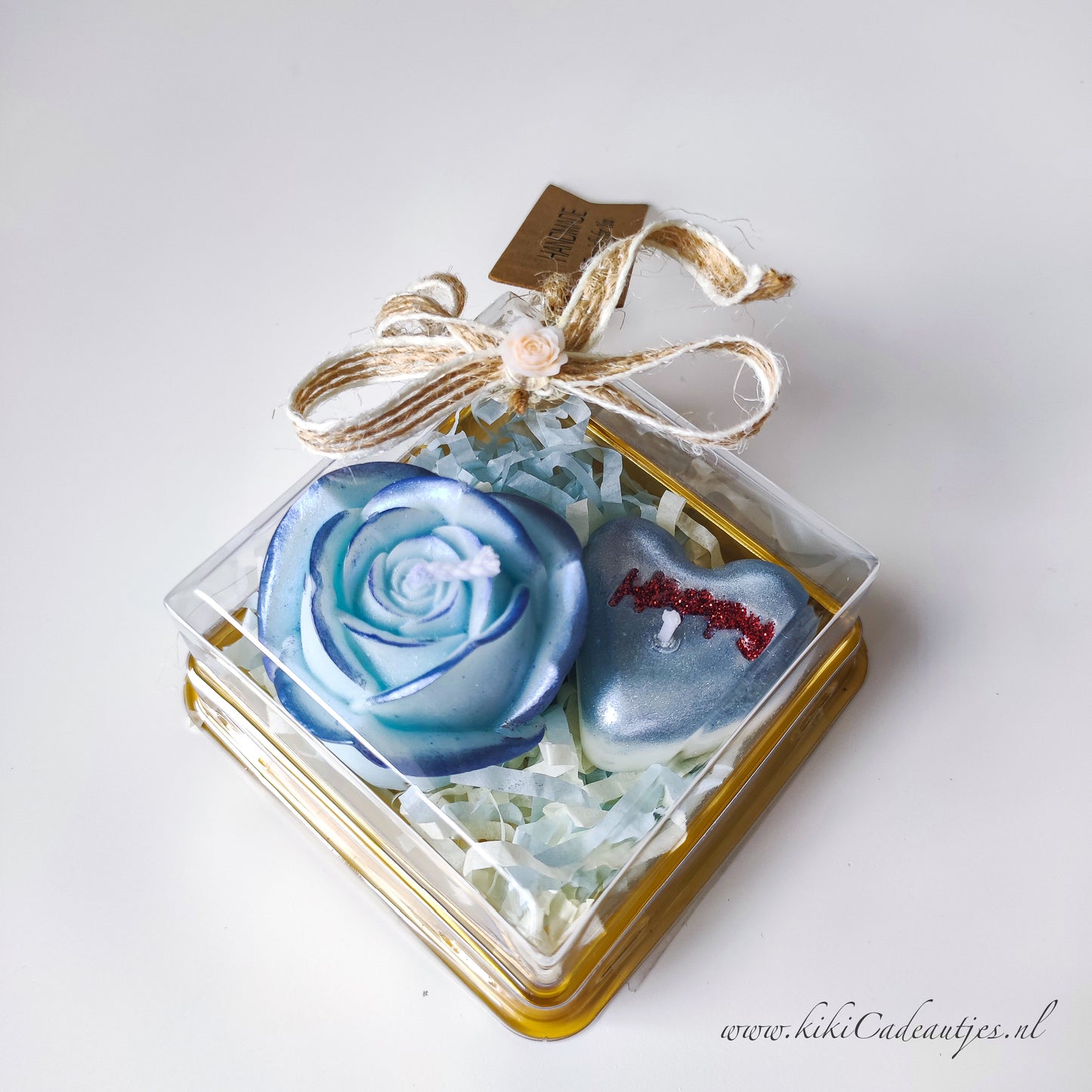 Handmade Rose & Heart Candle in Gift Box