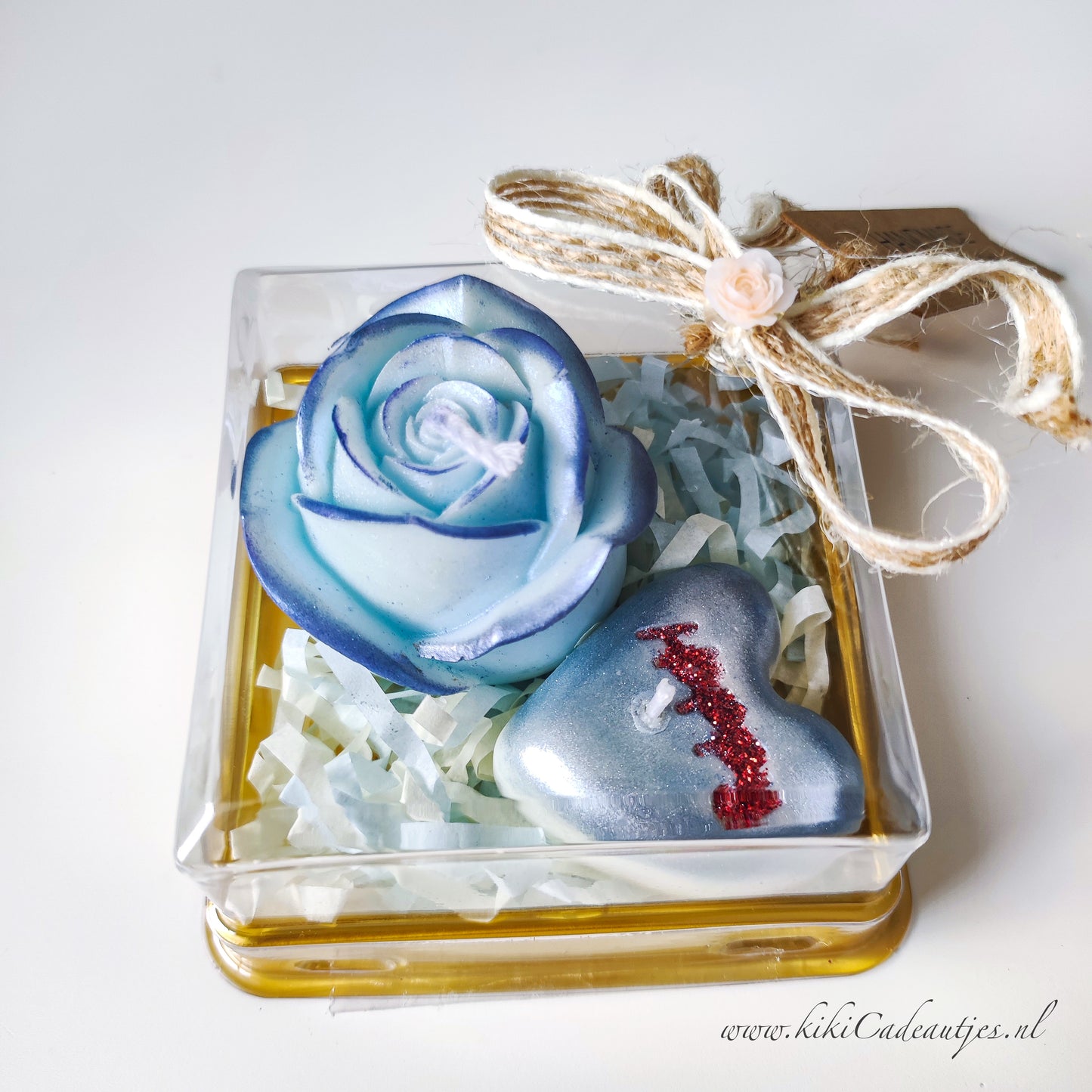 Handmade Rose & Heart Candle in Gift Box